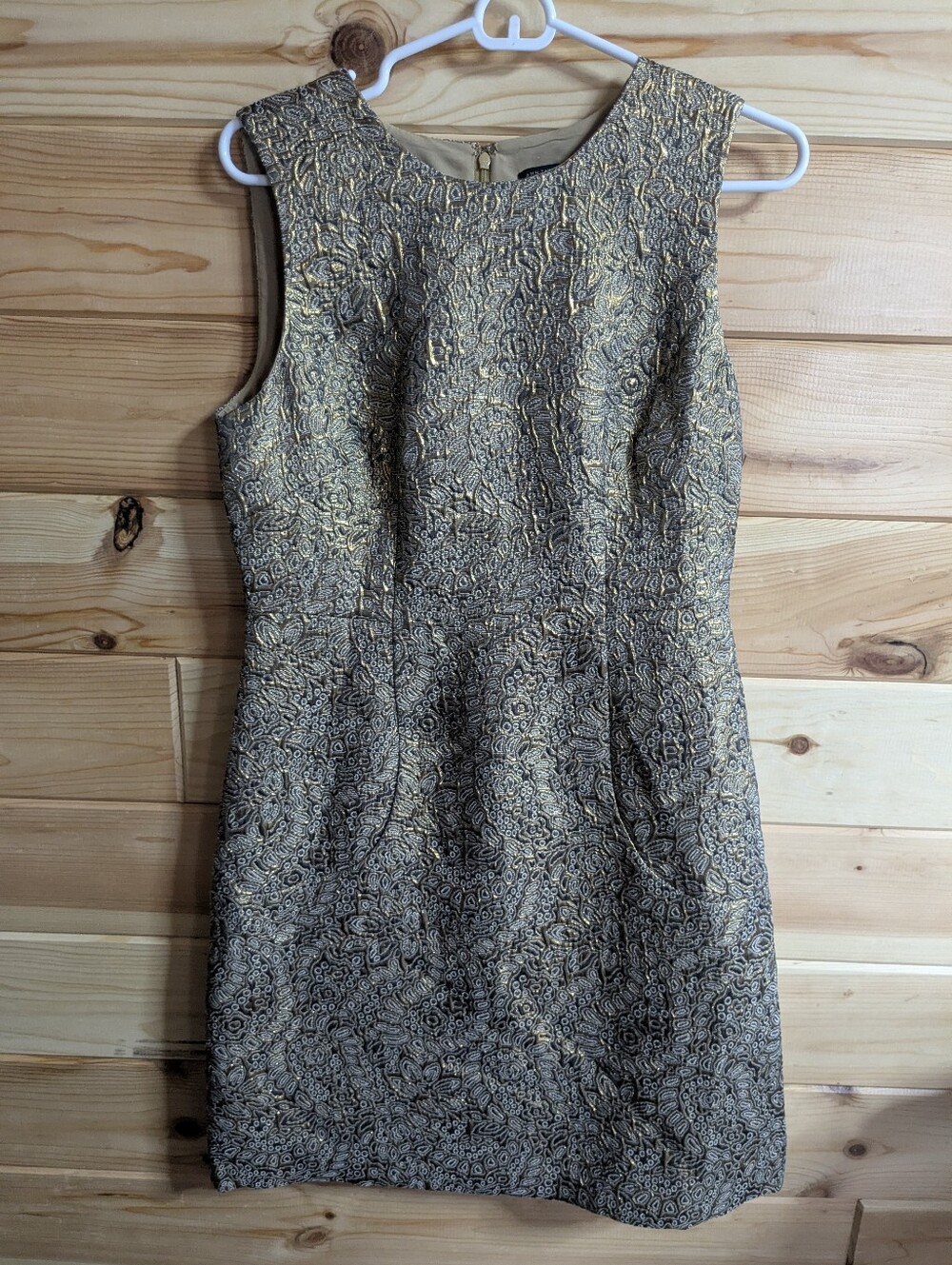 Ann Taylor Size 6 Goldish Multicolor Paisley Print Dress